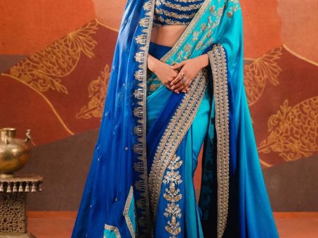 The Saanjh Stitched Saree Hot on Sale