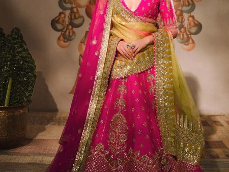 Rose Falooda Lehenga For Cheap