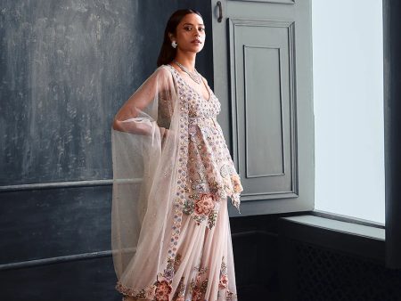 Three-Dimensional Floral Sharara Set Online Sale