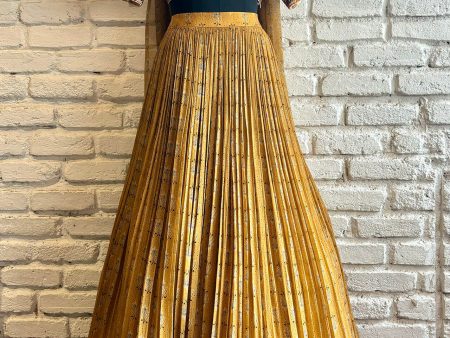 Mustard Organza Lehenga Online