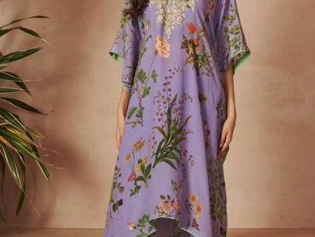 LAVENDER PRINTED KAFTAN PAIRED WITH PANTS Cheap