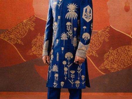 The Neel Bahar Sherwani Set Cheap