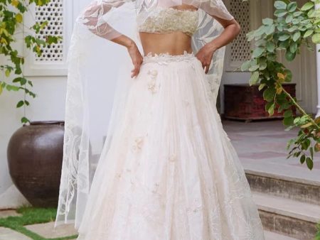 A white wedding lehenga For Cheap