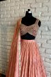 Pink Gathered Lehenga For Discount