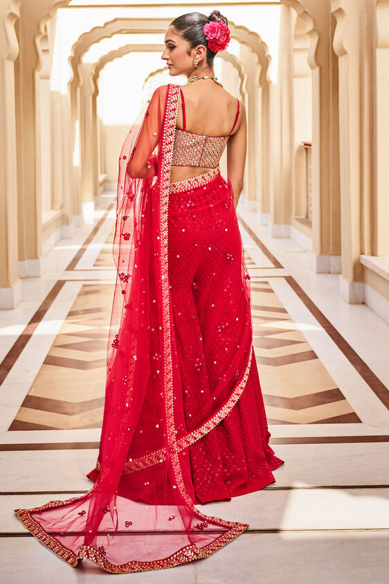 AANANDI GHARARA SET - RED Cheap