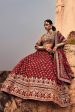 LAUKYA AJARAKH LEHENGA SET- RED Discount