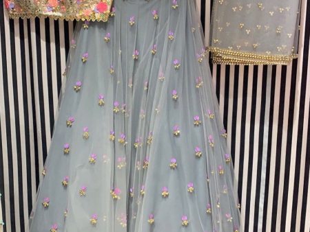 Papa Don t Preach Bespoke Grey Lehenga - Ready To Ship Cheap