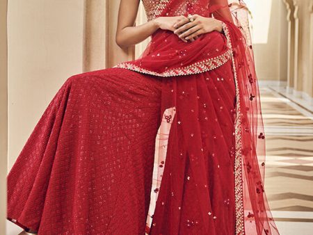 AANANDI GHARARA SET - RED Cheap