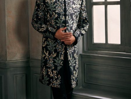 AAGNIV PICHHWAI SHERWANI – BLACK Fashion