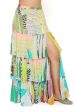 AGNES TROPICAL PRINT GEORGETTE EMBROIDERED TOP WITH LAYERED FRONT SLIT SKIRT Hot on Sale