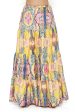 ALICE YELLOW ENCHANTED PRINT DUPION SILK EMBROIDERED BUSTIER AND SKIRT Discount