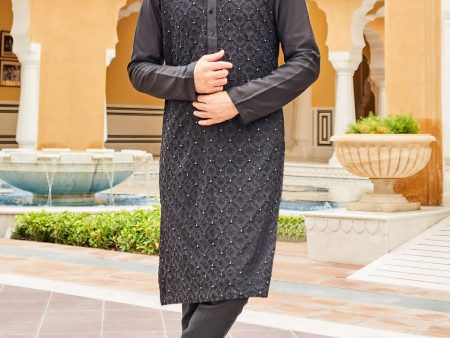 AAVYAN KURTA - BLACK Discount