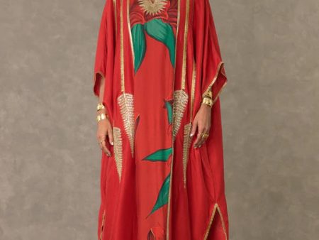 Red Candy Swirl Kaftan Sale