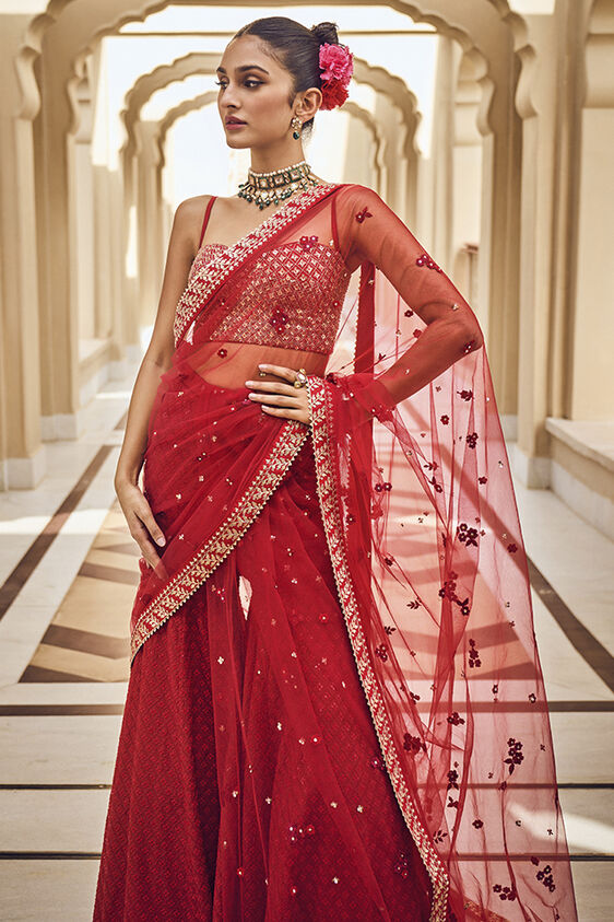 AANANDI GHARARA SET - RED Cheap