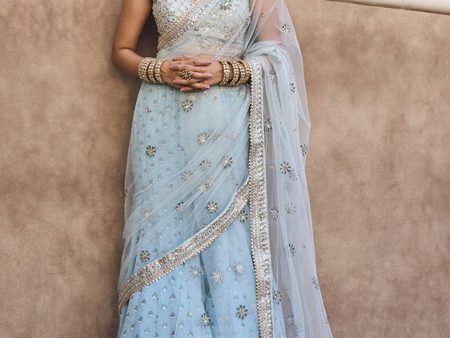 AKASA GHARARA SET - POWDER BLUE Online Sale