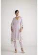 Powder Lilac Chandelier Pearl Drop Kaftan Set Online Hot Sale