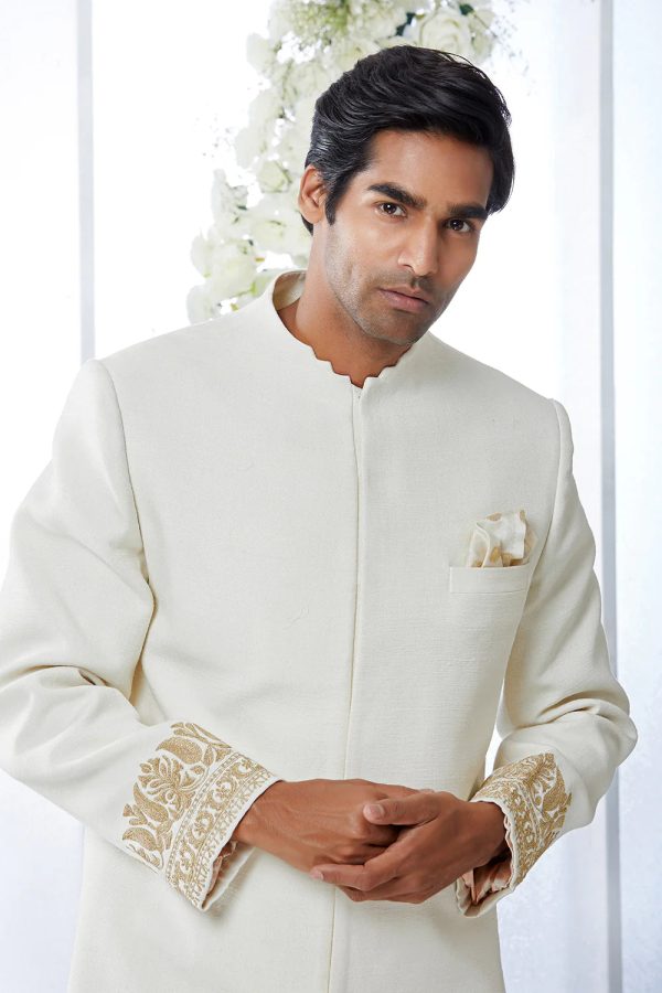 SG Ivory Sherwani Set Online now