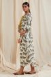 Half & Half Ivory & Yellow Blooming Cow Circular Kaftan Hot on Sale