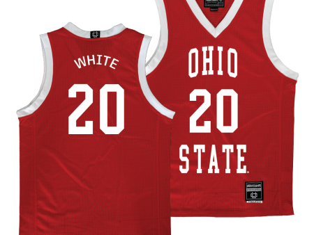 Ohio State Men s Red Basketball Jersey  - Colin White For Discount