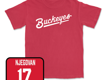 Red Men s Basketball Script Tee  - Ivan Njegovan Online Hot Sale