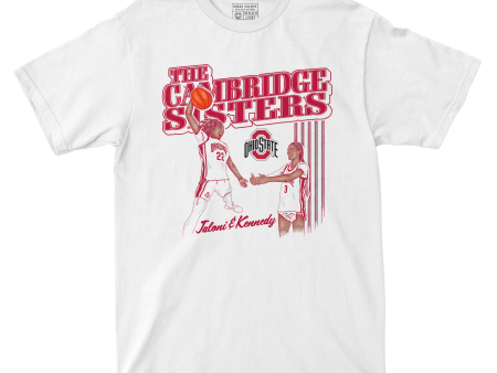 EXCLUSIVE RELEASE: Jaloni and Kennedy Cambridge The Cambridge Sisters White Tee For Sale