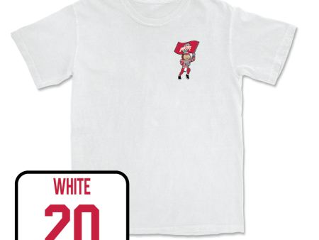 Men s Basketball White Brutus Comfort Colors Tee  - Colin White Hot on Sale