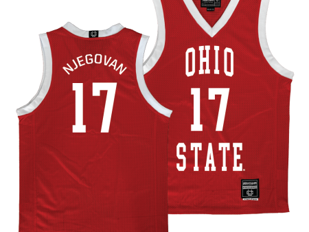 Ohio State Men s Red Basketball Jersey  - Ivan Njegovan Online Sale