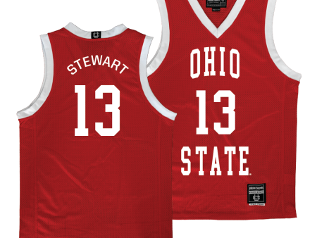 Ohio State Men s Red Basketball Jersey  - Sean Stewart Sale