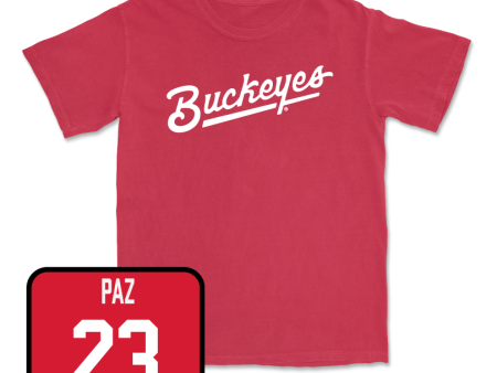 Red Women s Lacrosse Script Tee  - Maddy Paz Sale